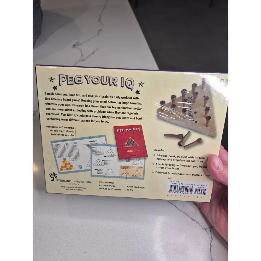 Peg Your IQ‎ Classic Brain Power Puzzle Game New in Box Sterling Innovation
